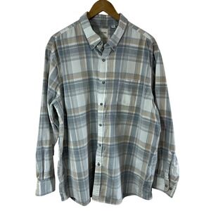 ROWM Americana Plaid Corduroy Shacket XXL Gorpcore Cabin Cozy Button Up